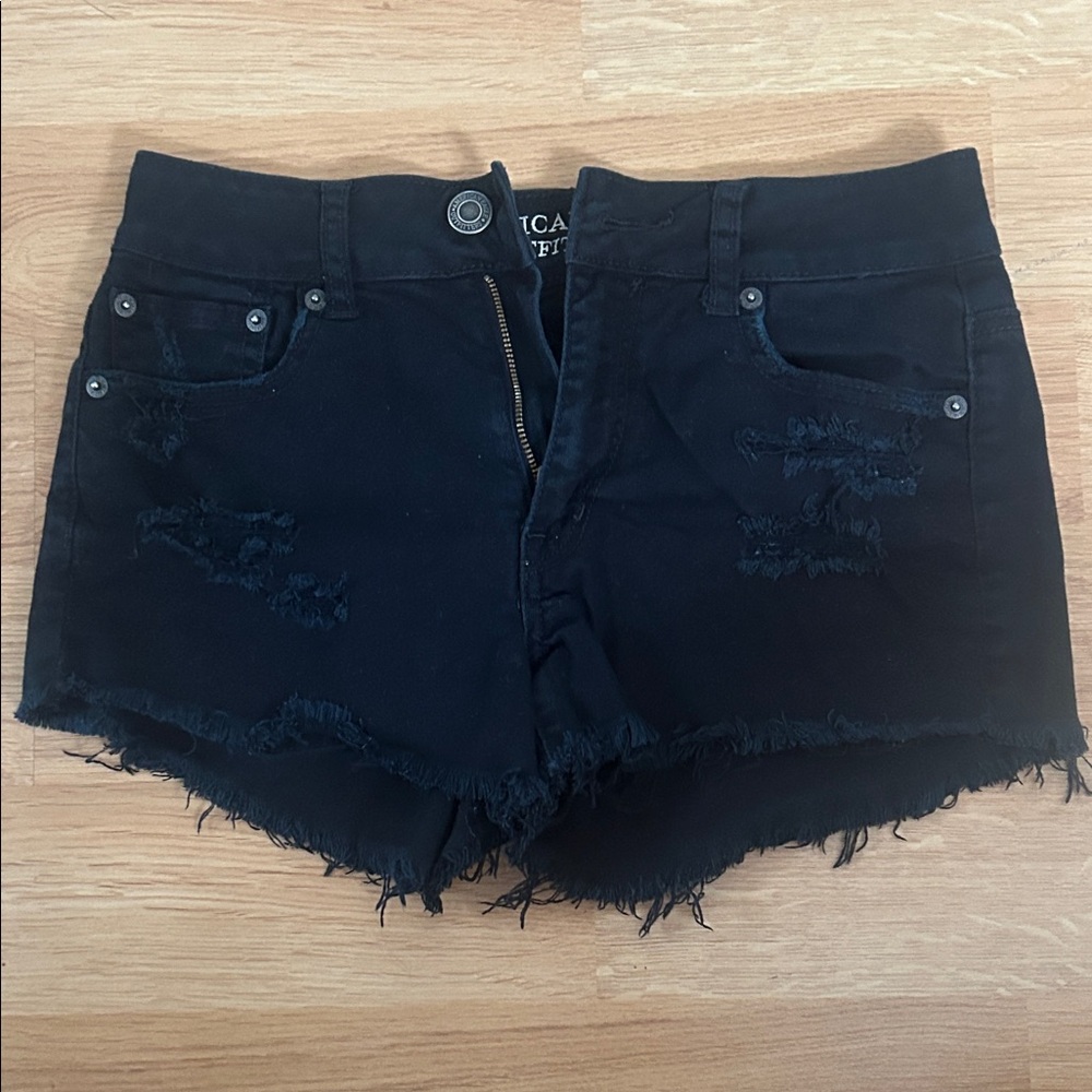 American Eagle High Rise Black Shorts